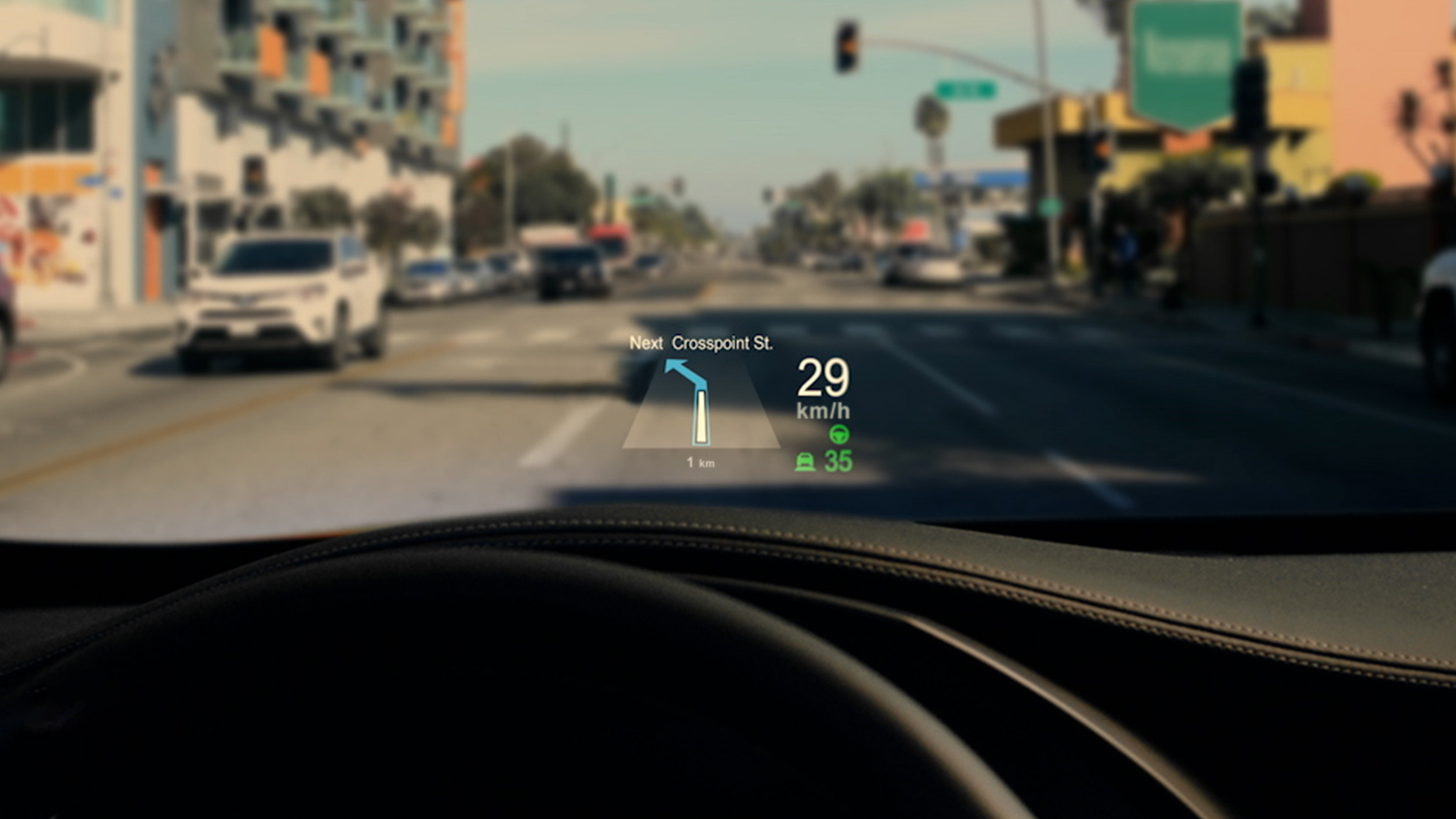 2022 INFINITI QX55 crossover coupe Head Up Display.